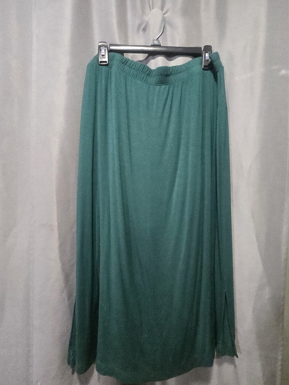 Women's Teal Elastic-Waist Maxi Skirt